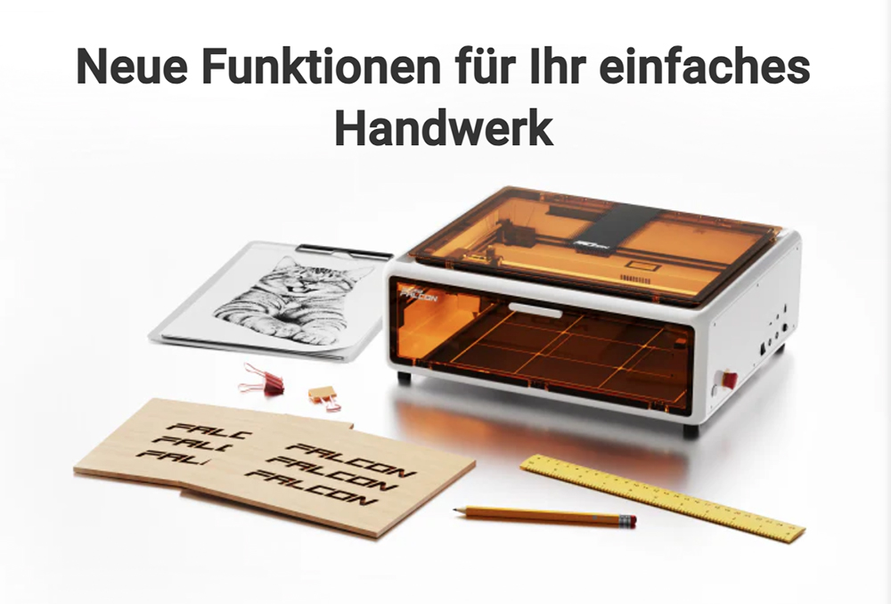 Creality Falcon A1 10 W Lasergravierer/Schneider, Smart-Kamera, 600 mm/s schnelle Geschwindigkeit, Augenschutzabdeckung, Abluftventilator, 305 x 381 mm