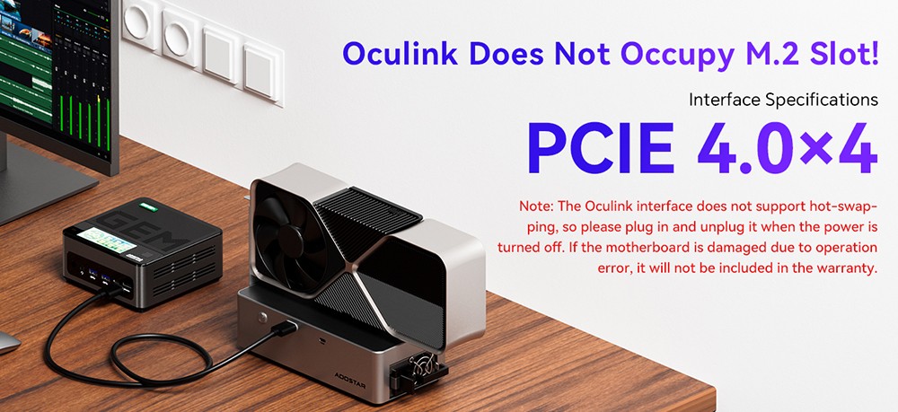 AOOSTAR GEM12+ Pro Mini PC with Display, Fingerprint Unlock, AMD Ryzen 7 Pro 8845HS 8 Core Max 5.1GHz, 32GB RAM 1TB SSD, HDMI2.1 + DP1.4+ USB4 + Type-C 4K Four Screen Display, WiFi 6 Bluetooth 5.2, 2*2.5G LAN, 2*USB3.2, 2*USB2.0, 1*Oculink - EU Plug