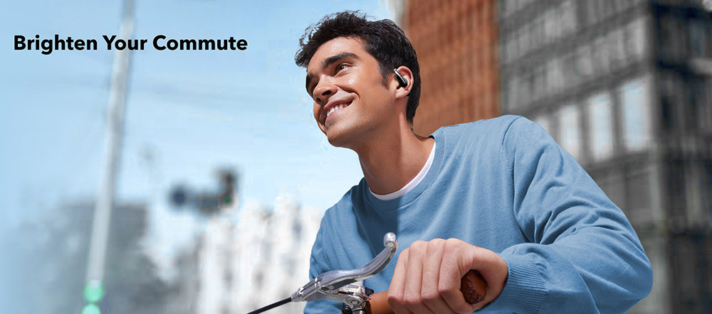 Anker Soundcore AeroFit Open-ear Earbuds, Ergonomic Ear Hook, IPX7 Waterproof, App Control, Up to 42 Hours Playtime - White