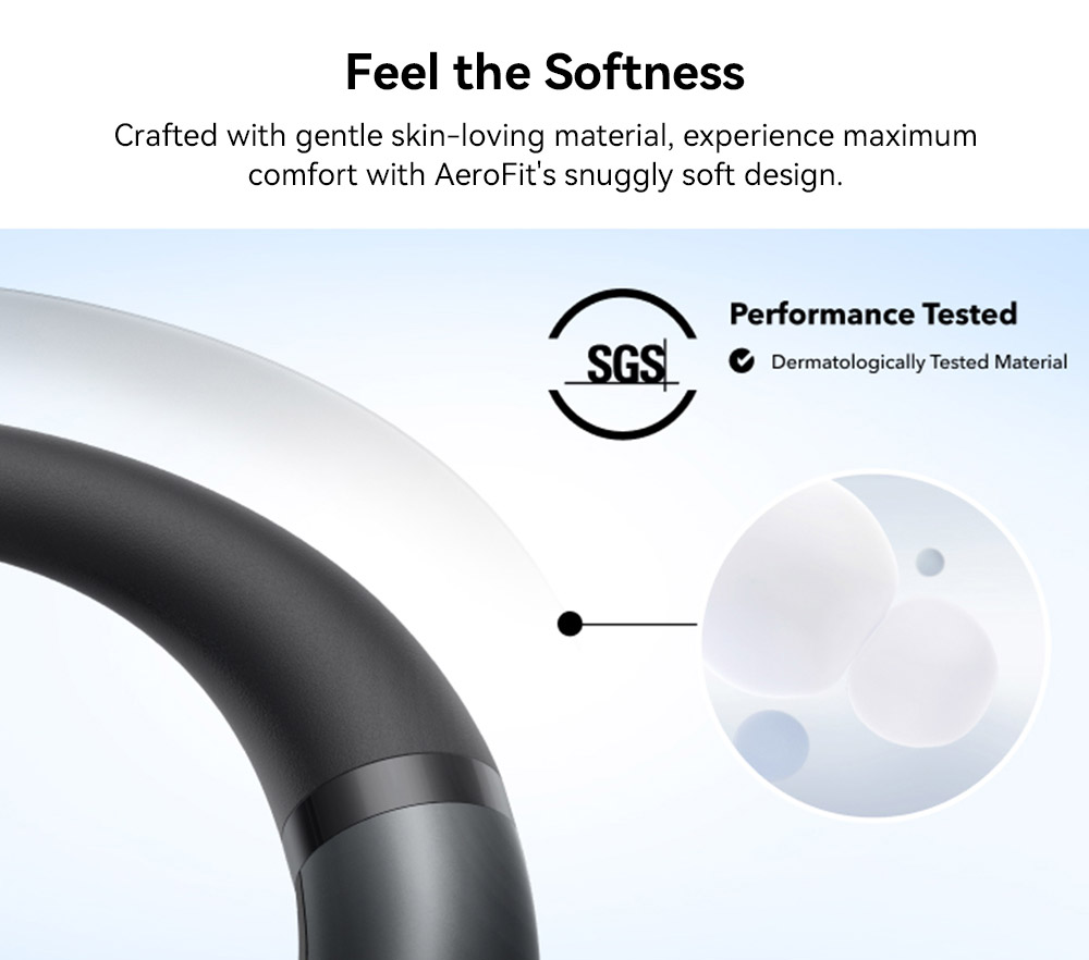 Anker Soundcore AeroFit Open-ear Earbuds, Ergonomic Ear Hook, IPX7 Waterproof, App Control, Up to 42 Hours Playtime - White
