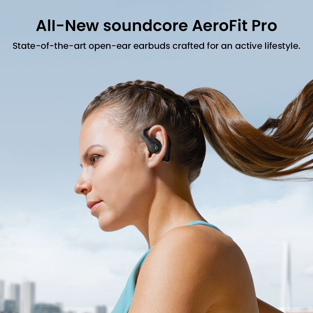 Anker Soundcore AeroFit Pro Open-ear Earbuds, Bluetooth 5.3, Up to 46 Hours Playtime - Purple