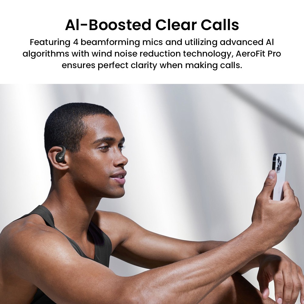 Anker Soundcore AeroFit Pro Open-ear Earbuds, Bluetooth 5.3, Up to 46 Hours Playtime - Purple