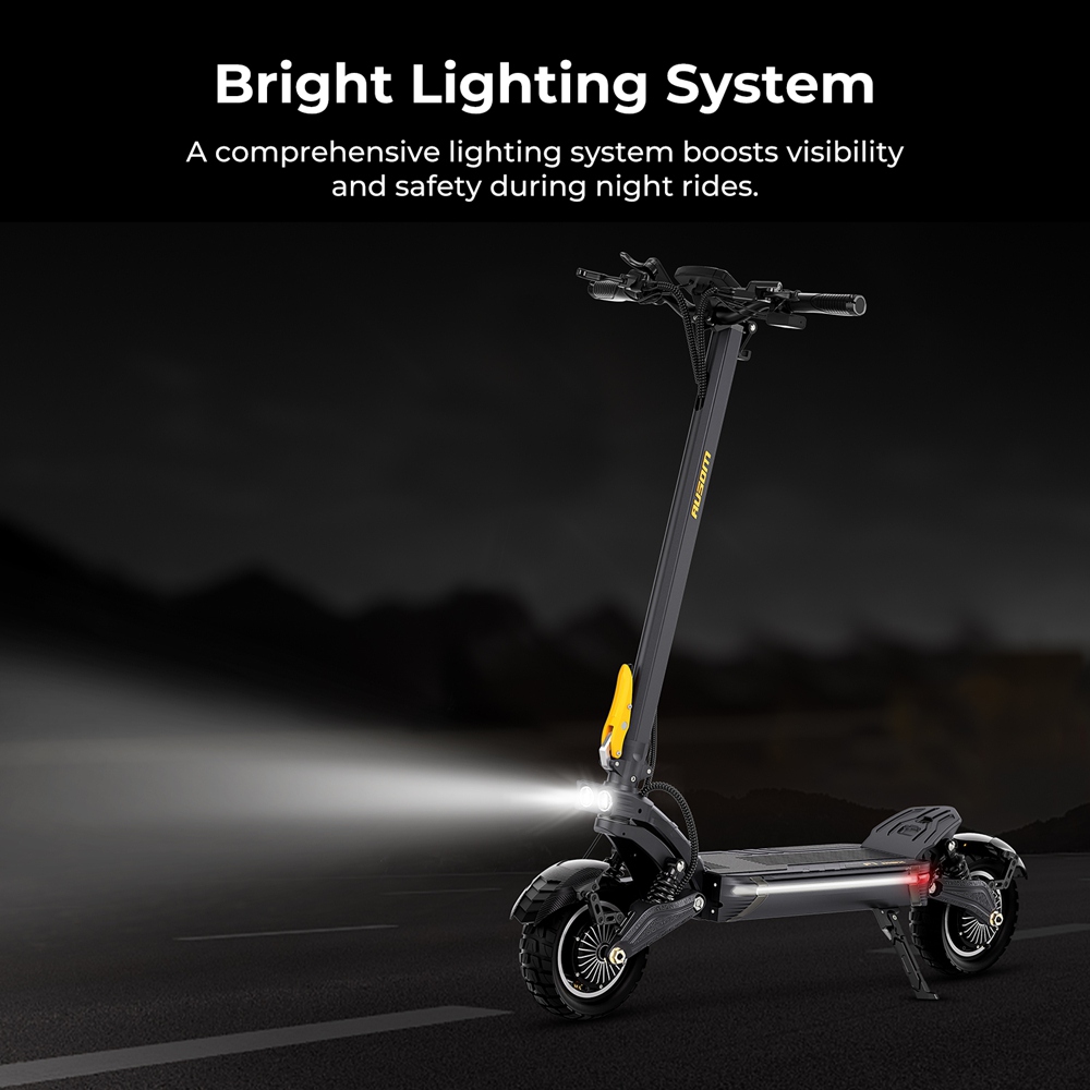 Elektrická kolobežka Ausom F1 Max, 2*1400W motor, 60V 20,8Ah batéria, 10-palcové pneumatiky, max. rýchlosť 72 km/h, max. dojazd 100 km, predné & zadné hydraulické kotúčové brzdy, NFC& Passcode Lock