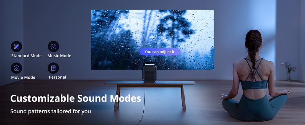 Refurbished ETOE Seal Pro Projector with 1000 ANSI, Native 1080P, Google TV, Auto Focus & Auto Keystone Correction, 2*10W Speakers - EU Plug