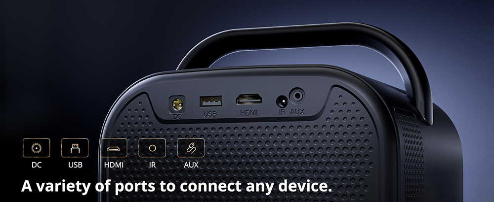 Refurbished ETOE Seal Pro Projector with 1000 ANSI, Native 1080P, Google TV, Auto Focus & Auto Keystone Correction, 2*10W Speakers - EU Plug