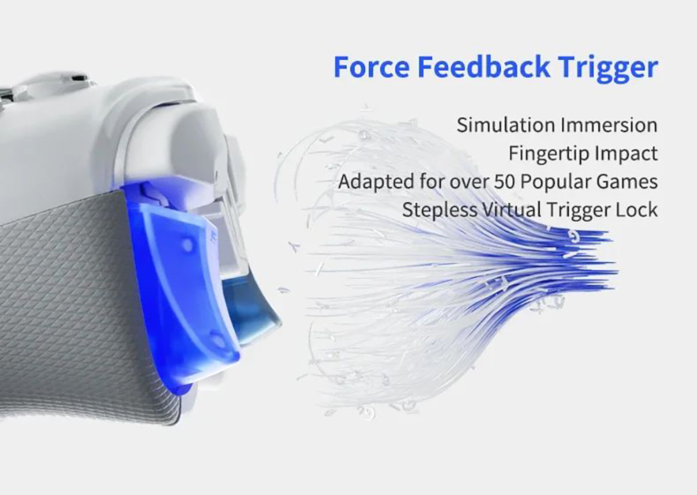 Herní ovladač Flydigi APEX 4, Force Feedback Trigger, Force-nastavitelný Alloy Joystick, 1000Hz Polling Rate, LCD displej, Kompatibilní s PC, NS, TV, Androidem a notebookem