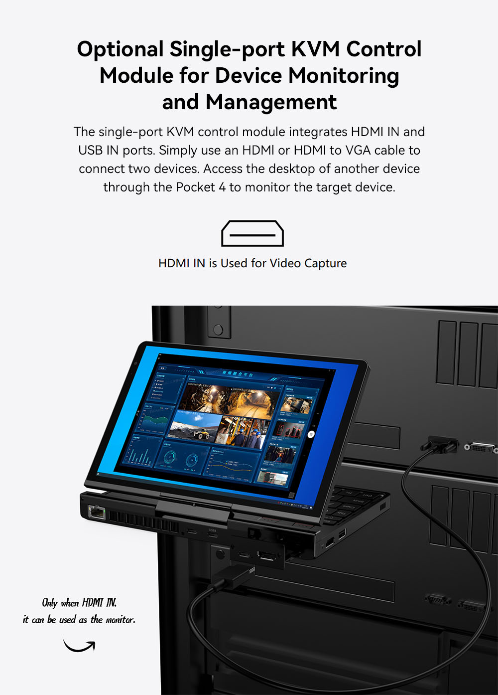 GPD Pocket 4 Single-port KVM Module