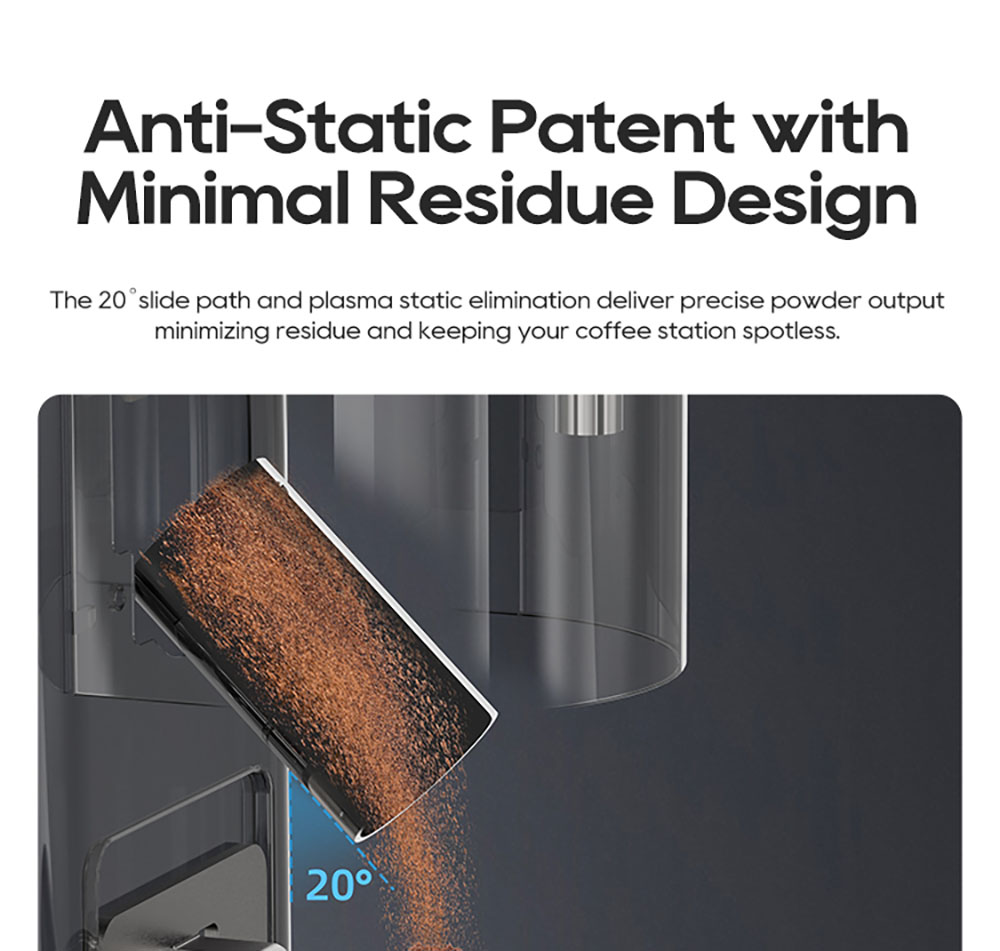 HiBREW G7 Kaffeem&uuml;hle, 48 Mahlgradeinstellungen, Antistatik-Technologie, konisches Mahlwerk aus Edelstahl, Touchpanel, kompatibel mit 51/54/58 mm Siebtr&auml;gern, freih&auml;ndiges Kaffeemahlen