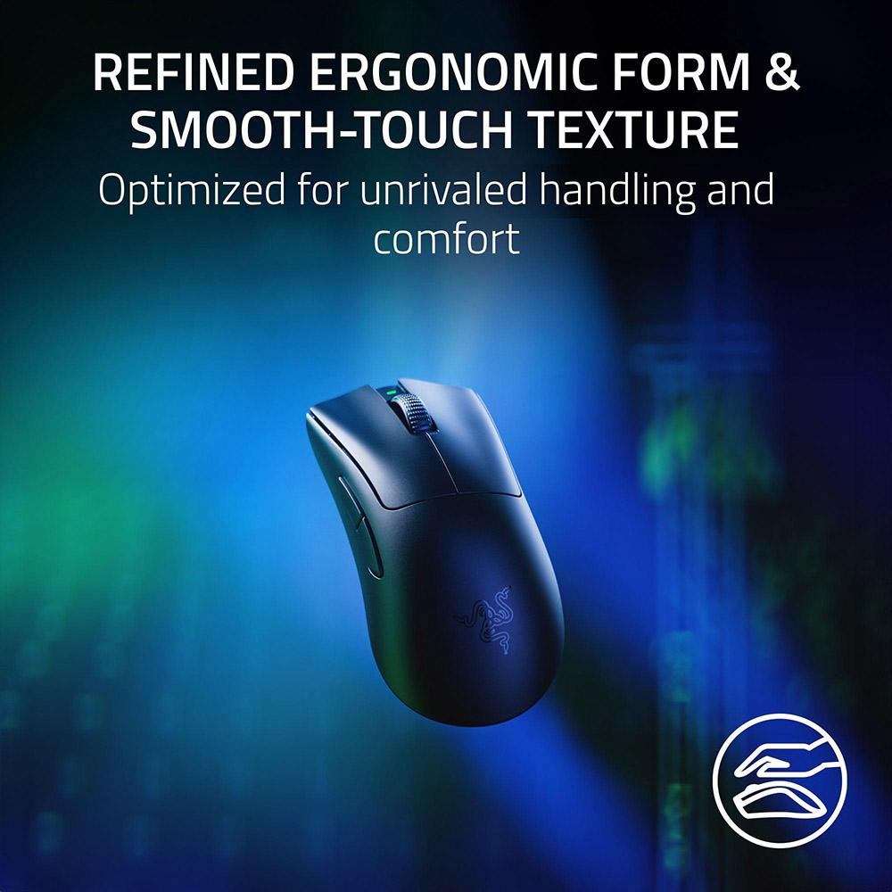 Razer DeathAdder V3 Pro Wireless Gaming Mouse, 30K DPI Optical Sensor, 5 Programmable Buttons, Up to 90 Hours Battery Life - Red, Faker Edition