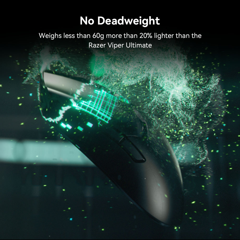 Razer Viper V2 Pro Wireless Gaming Mouse, 58g Ultra Lightweight, 30K DPI Optical Sensor, 90 Hours Battery Life - Black
