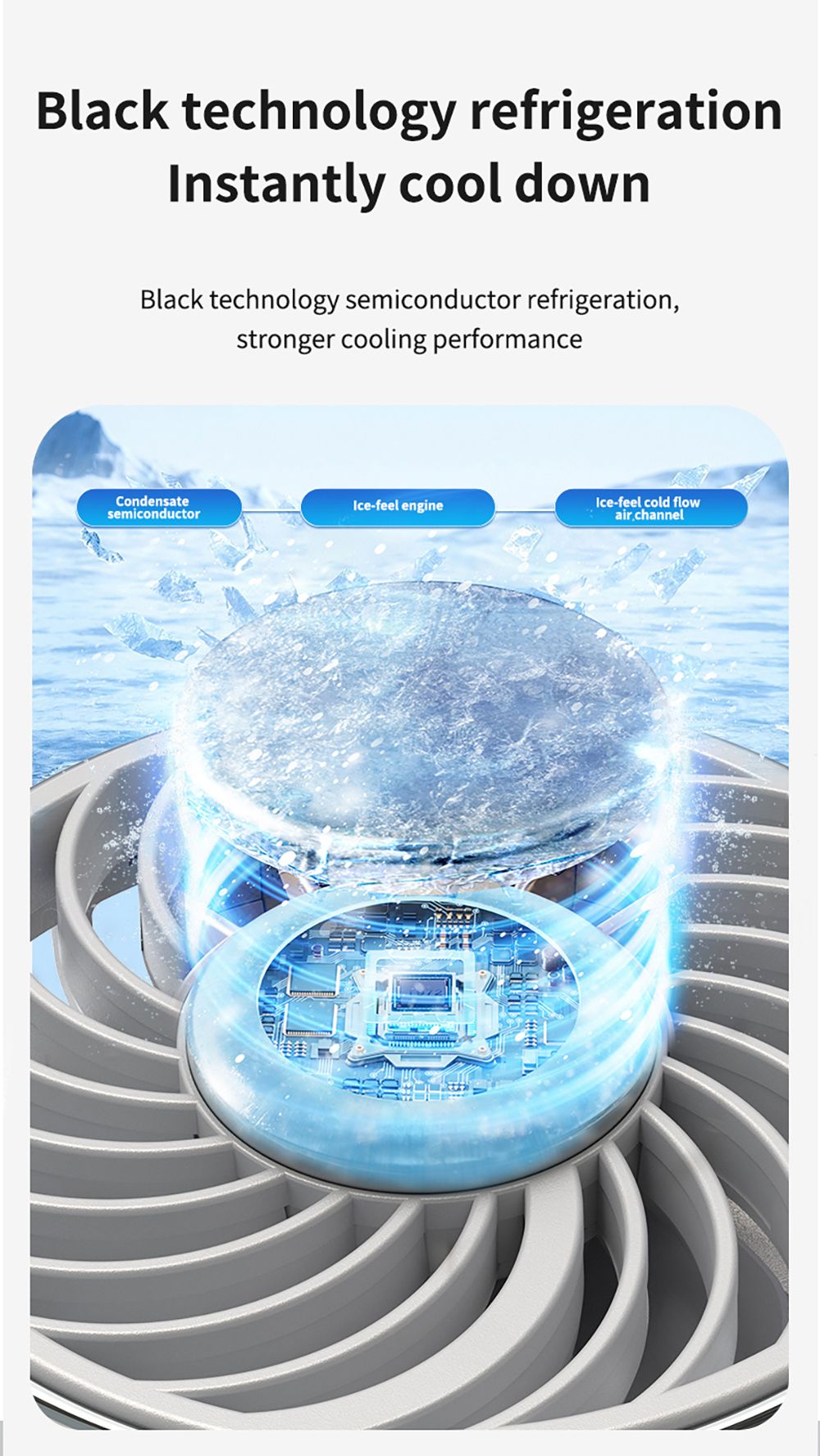 WT20 Portable Handheld Fan, Cooling, 3 Speed Wind, Digital Display, 180&deg; Adjustable, 2000mAh Battery, USB Rechargeable, Power Bank & Phone Stand, White