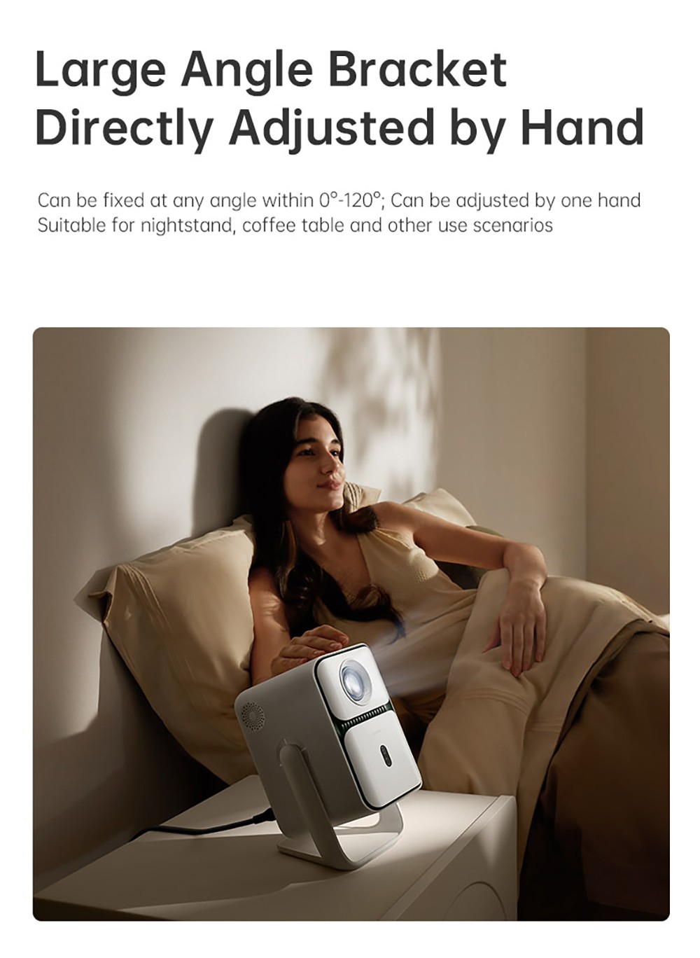 Wanbo T2 Ultra Projector, Android TV 11, 500 ANSI, Native 1080P, 120&deg; Rotating Stand, Auto Focus & Keystone Correction, Obstacle Avoidance, 45 - 140' Projection Size, Dual-band WiFi, 2*5W Speaker