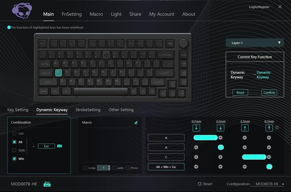 Akko MOD007B-HE Cream Yellow Magnetic Switch Mechanical Keyboard - Cream White