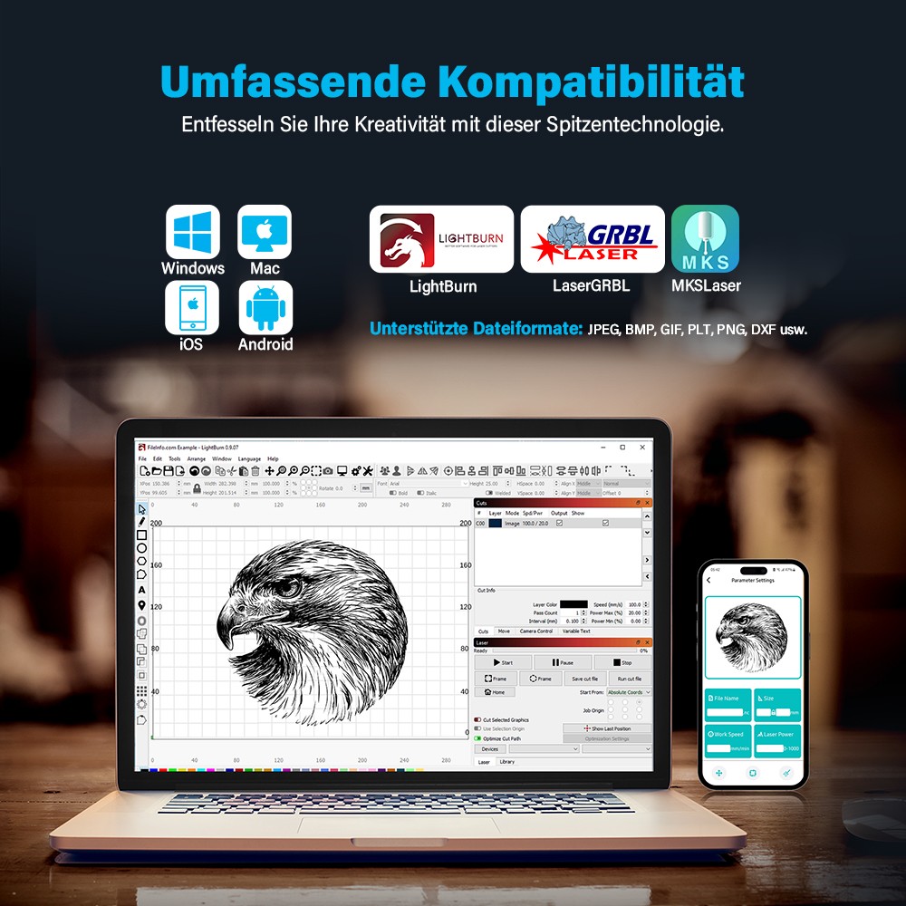 Mecpow X3 Pro 10W Lasergravierer mit Air Assist Kit