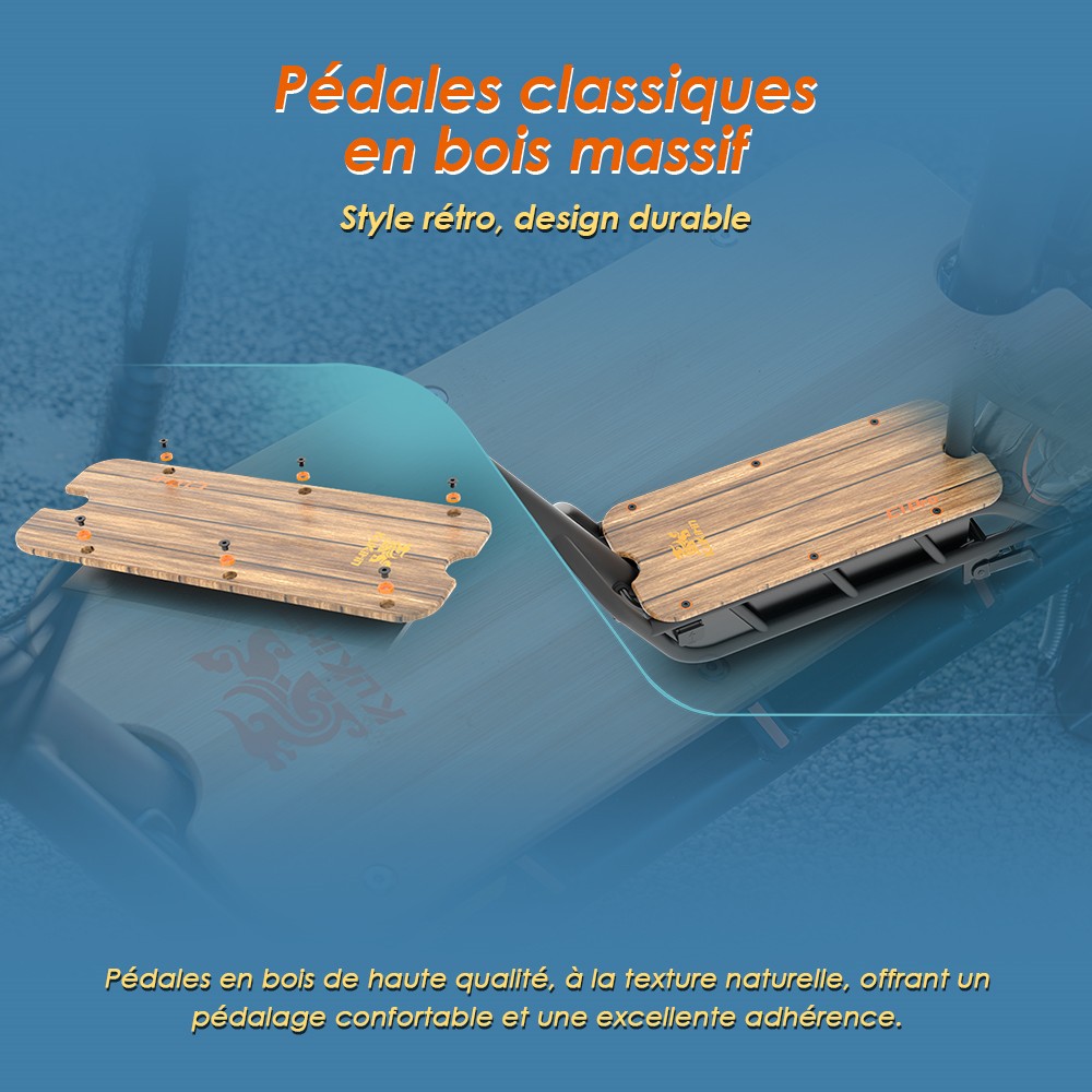 (Version am&eacute;lior&eacute;e) Trottinette &eacute;lectrique KuKirin C1 Pro, moteur 500 W, batterie 48 V 26 Ah, pneu pneumatique 14 pouces, vitesse maximale 45 km, autonomie 100 km, pliage en un clic, si&egrave;ge arri&egrave;re et panier de rangement avant, r&eacute;troviseur