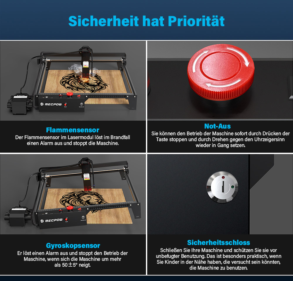 Mecpow X3 Pro 10W Lasergravierer mit Air Assist Kit