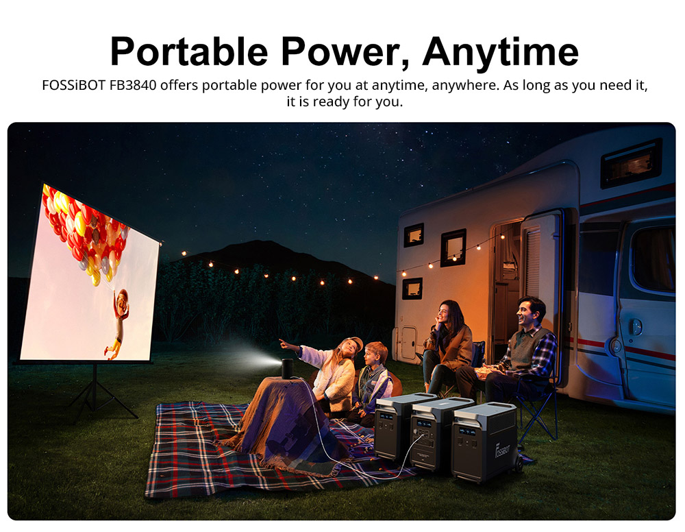 FOSSiBOT FB3840 Zusatzakkupack, 3840Wh LiFePO4 Batteriepack f&uuml;r F3600 Pro