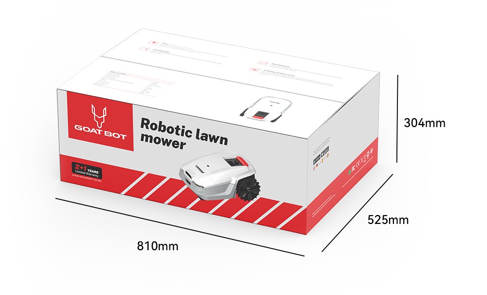 Goat Bot Unicut H1 Robotic Lawn Mower Wire Free up to 1500m&sup2; Large Area, No Boundary wire, RTK+VSLAM for Precise Mapping, AI Obstacle Avoidance, AI Automatic Mapping, APP Control, Multi-Zone Management, IPX6 Waterproof - Yellow