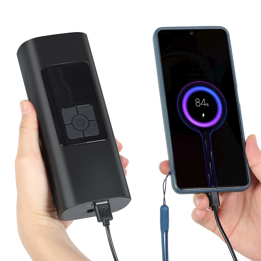 Lenker wiederaufladbare Luftpumpe 60W Ausgabe Luftstrom von 20 l/min 6000mAh Telefon Ladeger&auml;t Power Bank Smart Display pr&auml;zise Inflation