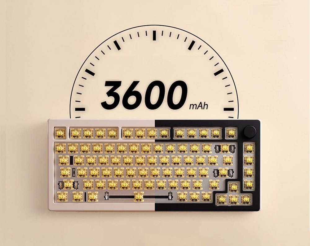 Akko MOD007B-HE Cream Yellow Magnetic Switch Mechanical Keyboard - Black