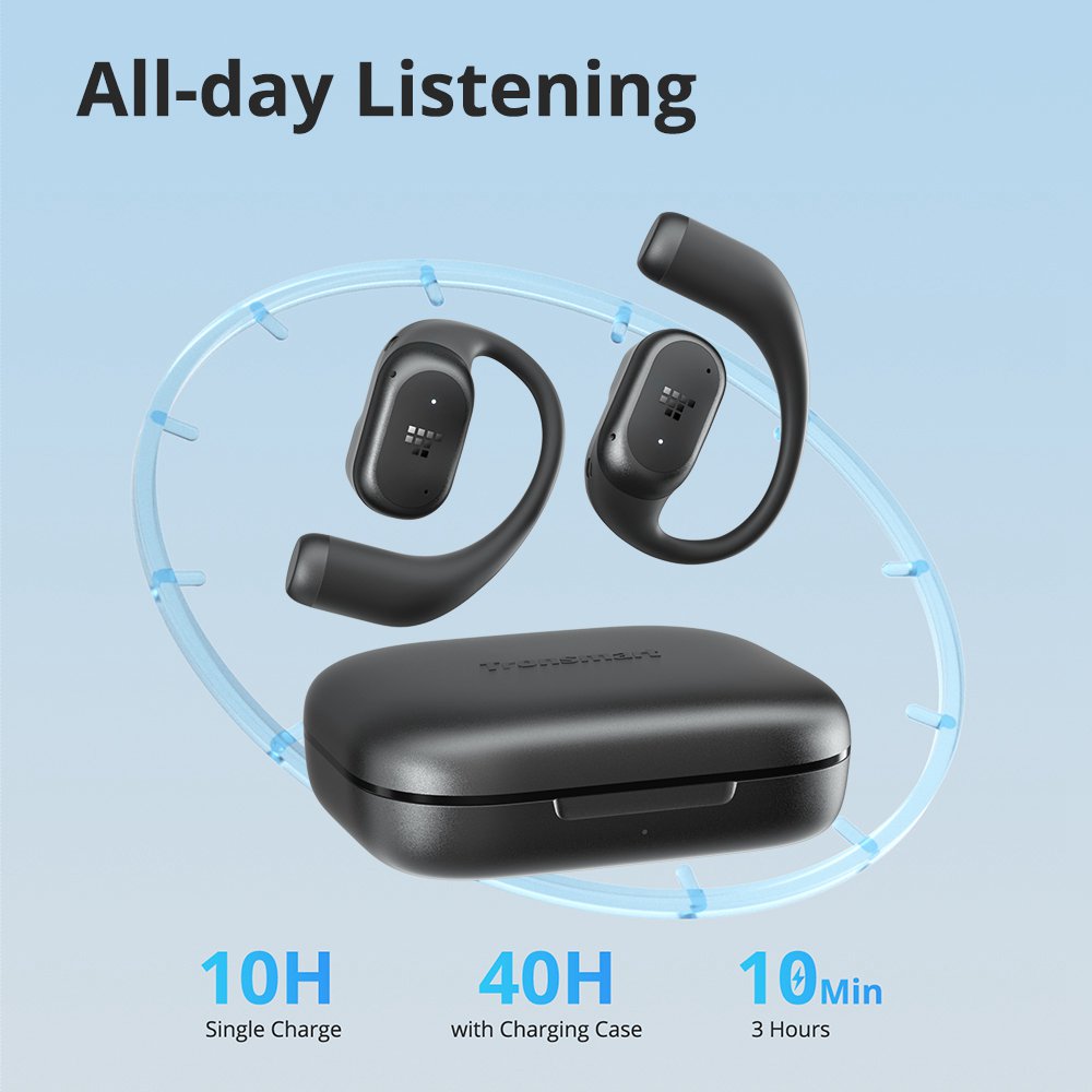 Tronsmart OpenFly 2 Pro Open-Ear-Kopfh&ouml;rer - Schwarz