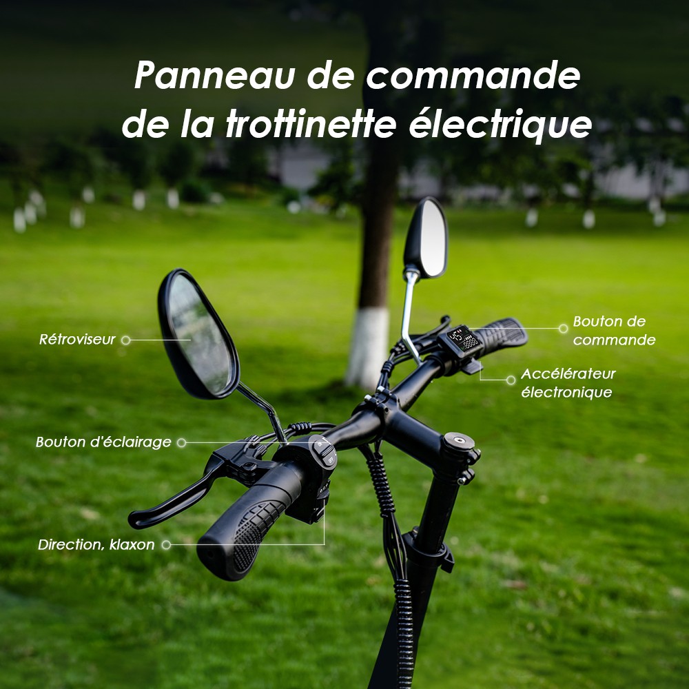 Trottinette Électrique KuKirin C1 Pro Scooter électrique ,moteur 500 W, Batterie 48 V 26 Ah Pneu 14 Pouces Max 45 Km Selle Arriere Panier Avant Retroviseur Arriere