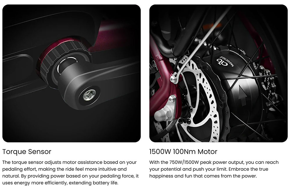 Magicycle Ocelot Pro 2.0 Electric Bike, 750W Motor, 52V 20Ah Battery, 20*4.0 inch Fat Tires, 28mph Max Speed, 100 Miles Range, Torque Sensor,  Hydraulic Disc Brakes, Hydraulic Lockout Suspension Fork, Shimano 7 speed - Red