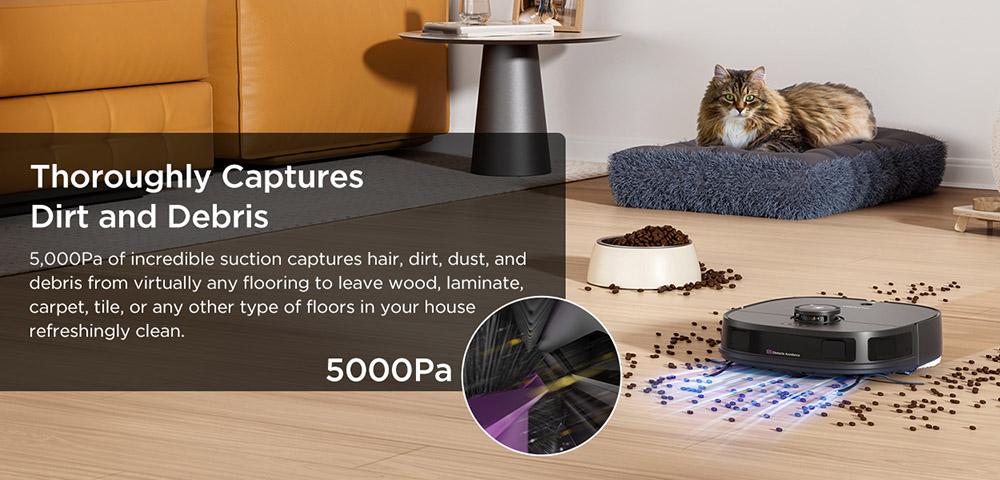 EUREKA J12 Ultra Robot Vacuum and Mop, All-in-One Station, 5000Pa Suction, AI 3D Obstacle Detection,  Pet Hair Specialist, Voice/App Control