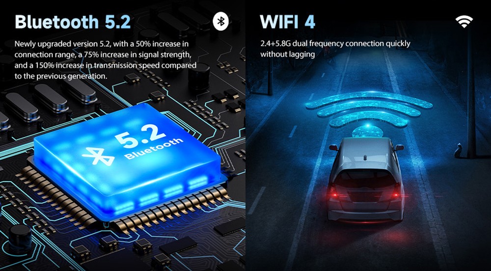 AB051E Wireless Carplay Adapter, Plug & Play Android Auto Box, Supports Split Screen/Voice Control/Navigation, Bluetooth 5.2 & WiFi 4