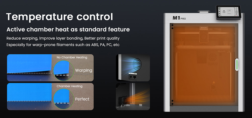 Artillery M1 Pro 3D Printer, 600mm/s, Intelligent Temperature/Smart Loop Control, Aluminum Frame, WLAN / Wi-Fi, 260*260*260mm