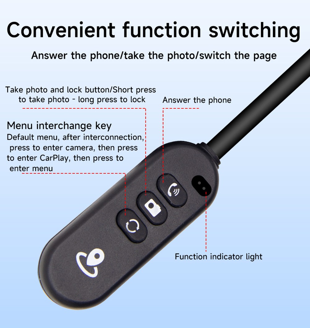 SJ5005 5inch Motorcycle Carplay, 2.5D IPS HD Screen (1024*600), IPX6 Waterproof, Built-in DVR Camera, GPS Tracking, Bluetooth 5.0, TF Card Playback