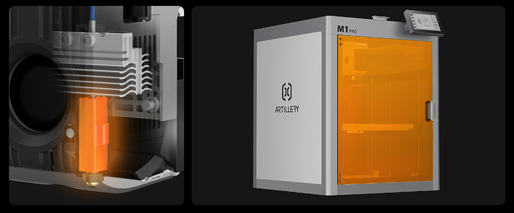 Artillery M1 Pro 3D Printer, 600mm/s, Intelligent Temperature/Smart Loop Control, Aluminum Frame, WLAN / Wi-Fi, 260*260*260mm