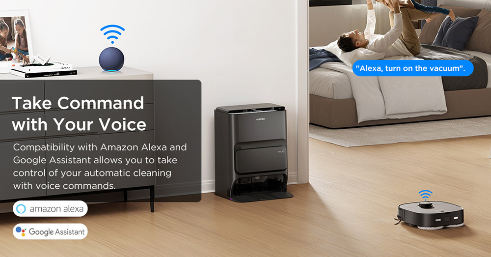 EUREKA J12 Ultra Robot Vacuum and Mop, All-in-One Station, 5000Pa Suction, AI 3D Obstacle Detection,  Pet Hair Specialist, Voice/App Control