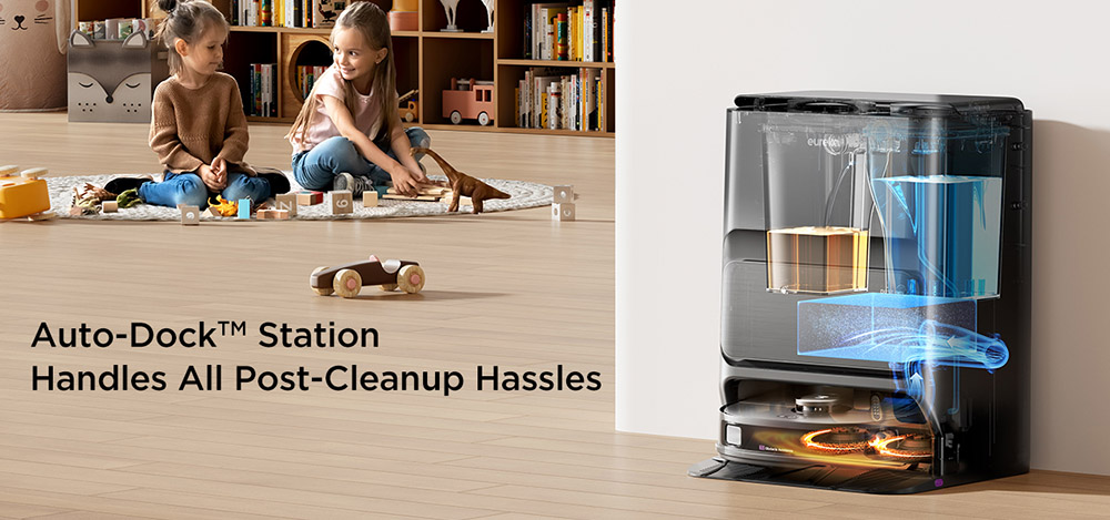 EUREKA J12 Ultra Robot Vacuum and Mop, All-in-One Station, 5000Pa Suction, AI 3D Obstacle Detection,  Pet Hair Specialist, Voice/App Control