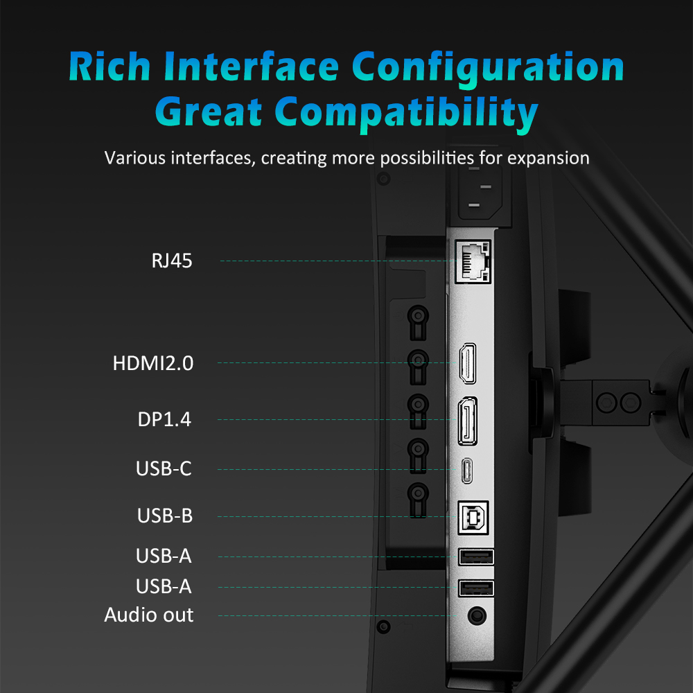 TITAN ARMY C49SHC Gaming-Monitor 49 Zoll, 3840x1080 CSOT HVA-Panel, &uuml;bergro&szlig;er gebogener Bildschirm im Format 32:9, hohe Bildwiederholrate von 144 Hz, Smart PIP/PBP-Splitscreen, Adaptive-Sync, 1xHDMI 2.0, 1xDP 1.4, 1xUSB-C-Anschluss, 1xUSB-B, 2xUSB-A