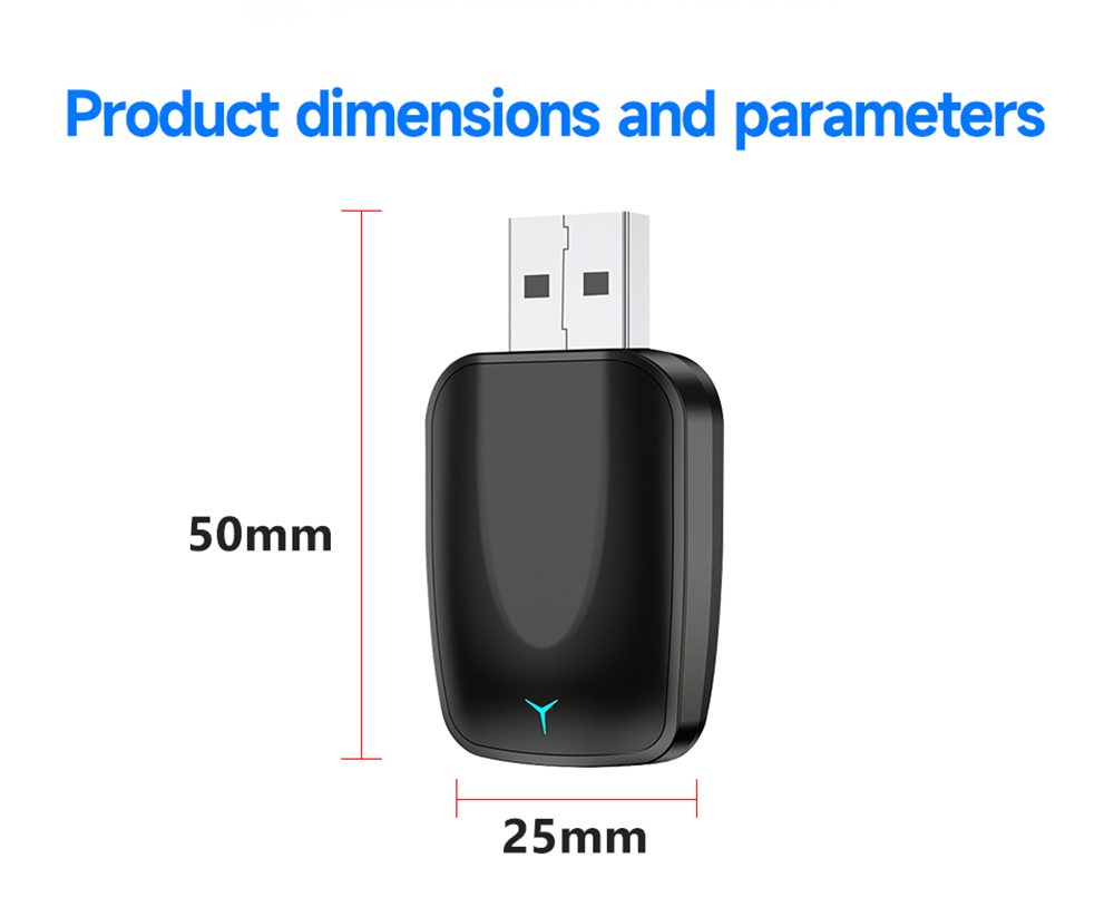 AB051E Wireless Carplay Adapter, Plug & Play Android Auto Box, Supports Split Screen/Voice Control/Navigation, Bluetooth 5.2 & WiFi 4