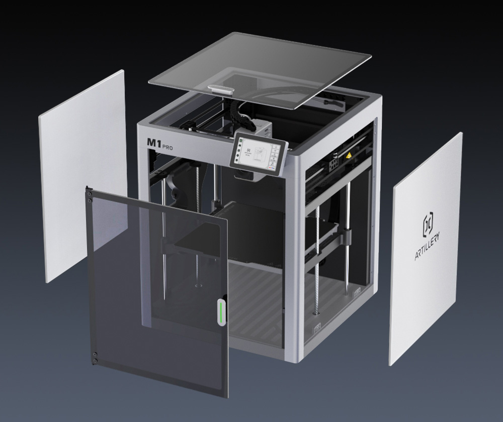 Artillery M1 Pro 3D Printer, 600mm/s, Intelligent Temperature/Smart Loop Control, Aluminum Frame, WLAN / Wi-Fi, 260*260*260mm