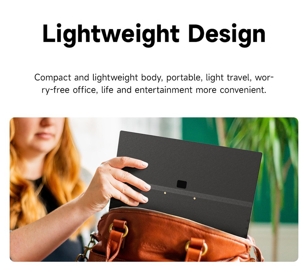 AOSIMAN S156FPC Portable Monitor, 15.6 inch 1920*1080P Screen, 178&deg; Viewing Angle, 1200:1 Contrast Ratio, Built-in Dual Speakers, Compatible with PS3/4/5, Switch, Xbox, Phone, Laptop