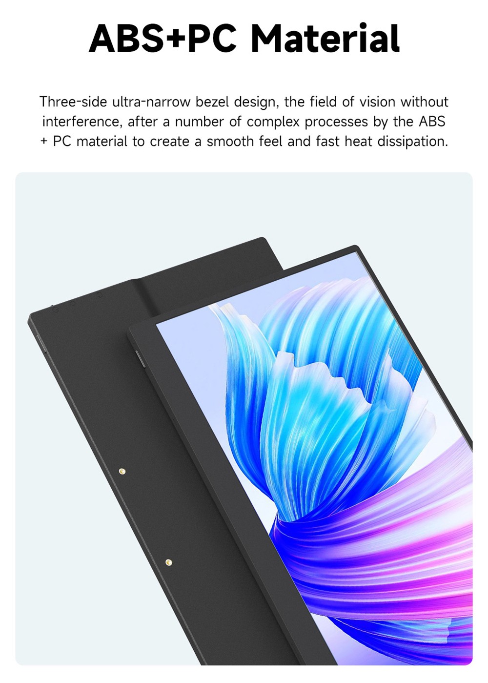 AOSIMAN S156FPC Portable Monitor, 15.6 inch 1920*1080P Screen, 178&deg; Viewing Angle, 1200:1 Contrast Ratio, Built-in Dual Speakers, Compatible with PS3/4/5, Switch, Xbox, Phone, Laptop