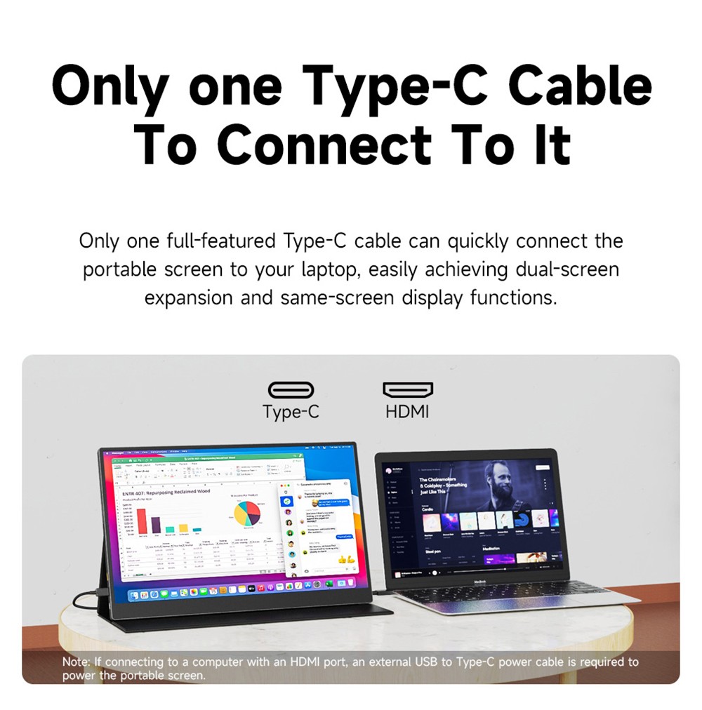 AOSIMAN S156FPC Portable Monitor, 15.6 inch 1920*1080P Screen, 178&deg; Viewing Angle, 1200:1 Contrast Ratio, Built-in Dual Speakers, Compatible with PS3/4/5, Switch, Xbox, Phone, Laptop