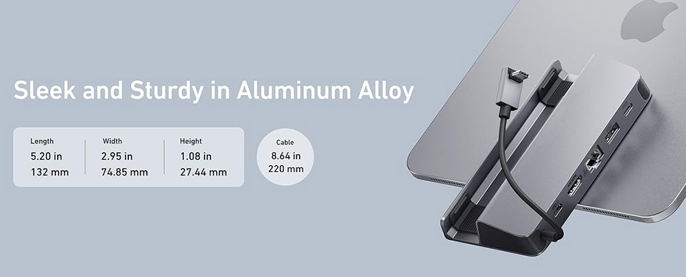 Anker A83S1 6-in-1 USB-C Hub Docking Station, 4K@60Hz HDMI, 1Gbps Ethernet, 2*USB-A, 1*USB-C, 100W Fast Charging