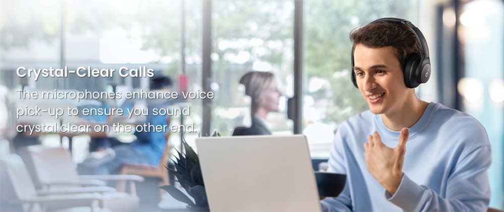 Anker Soundcore Q20i Hybrid ANC Headphones, 40 Hours Playtime (ANC on), Hi-Res Audio, Transparency Mode - Black