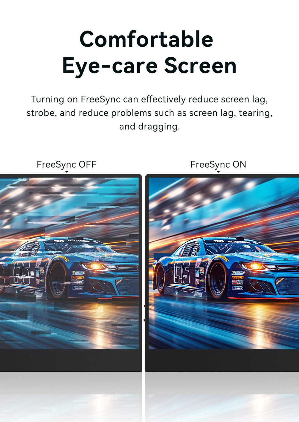 AOSIMAN P134UCC 13.4 inch Portable Monitor, 3840*2400 IPS Screen, 60Hz Refresh Rate, 100% sRGB, 1W*2 Speakers, Anti-blue Light, FreeSync