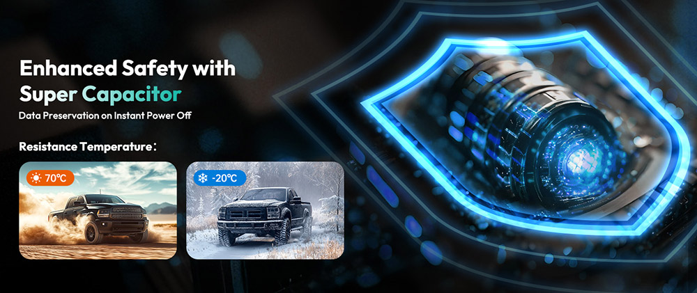 Botslab G980H 4K Dash Cam, predná a zadná kamera, snímač Sony IMX415, ADAS, režim parkovania 24/7, vstavaná GPS, WDR, 64GB SD karta, 170° široký uhol záberu