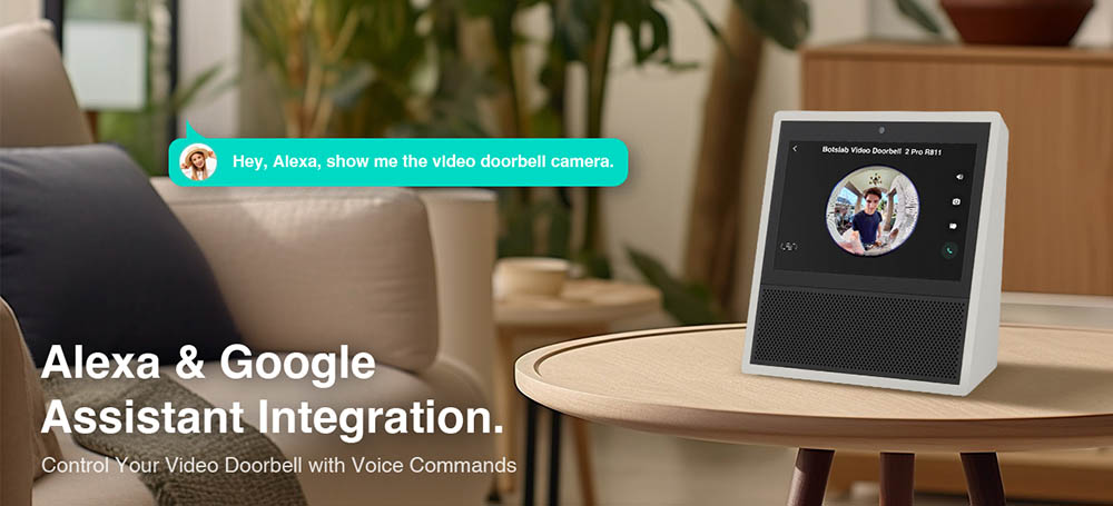 Sonnette vidéo Botslab R811 avec caméra 5 Mpx, angle de vue 180°, stockage interne 32 Go, détection IA/radar/PIR, Wi-Fi 2,4/5 GHz, audio bidirectionnel, étanchéité IP66