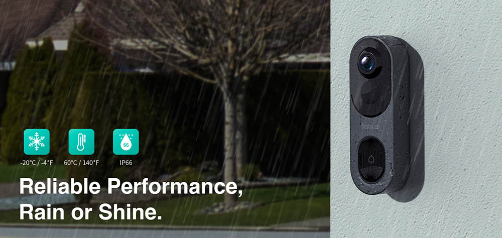 Sonnette vidéo Botslab R811 avec caméra 5 Mpx, angle de vue 180°, stockage interne 32 Go, détection IA/radar/PIR, Wi-Fi 2,4/5 GHz, audio bidirectionnel, étanchéité IP66