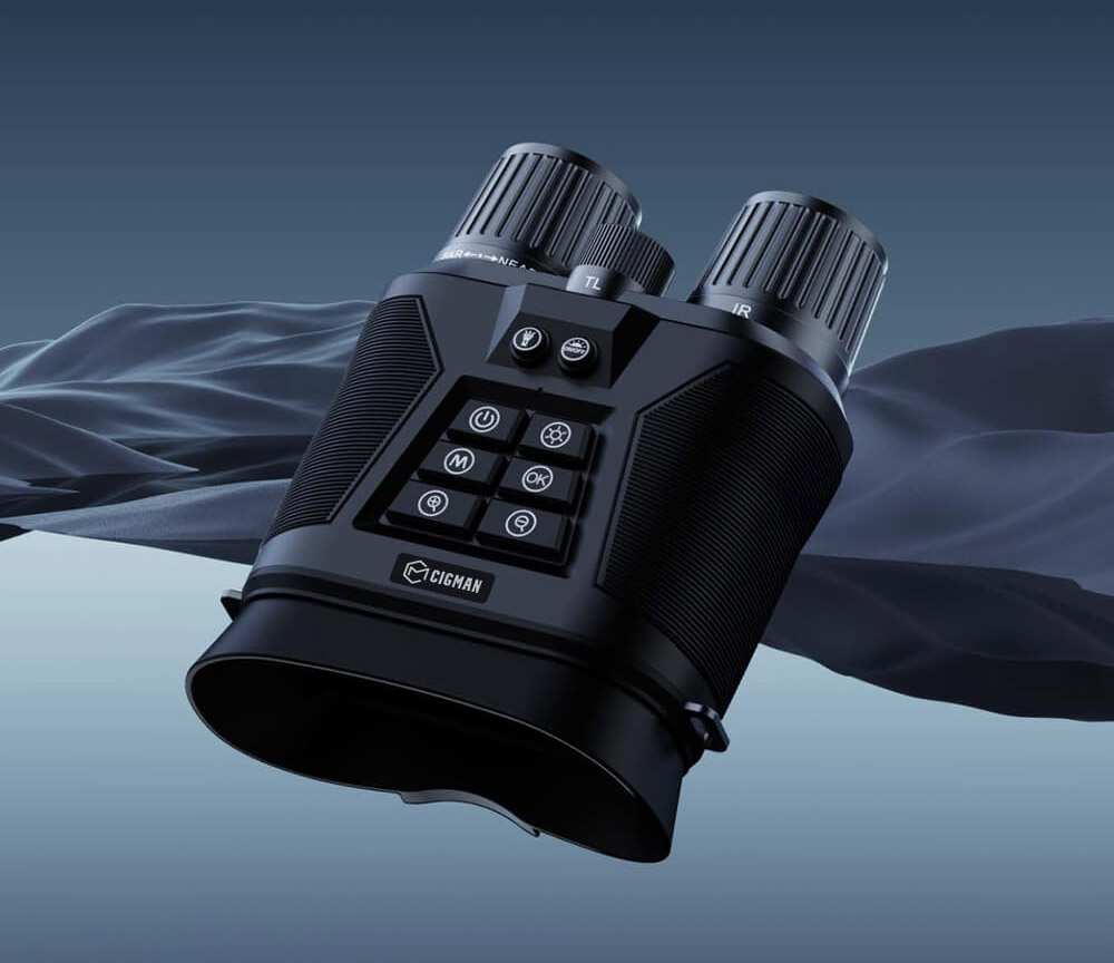 CIGMAN CNV02 Night Vision Binoculars, 3 inch Screen, 5000mAh Battery, 3 Levels IR, 8X Digital Zoom