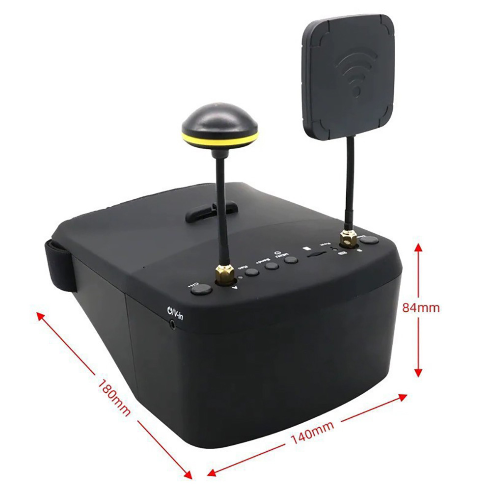 EV800D FPV Goggles with DVR, 5 inch LCD Screen, Built-in Antenna, 2000mAh Battery, for Analog FPV Camera, Transmitter, FPV, Drone, RC Car