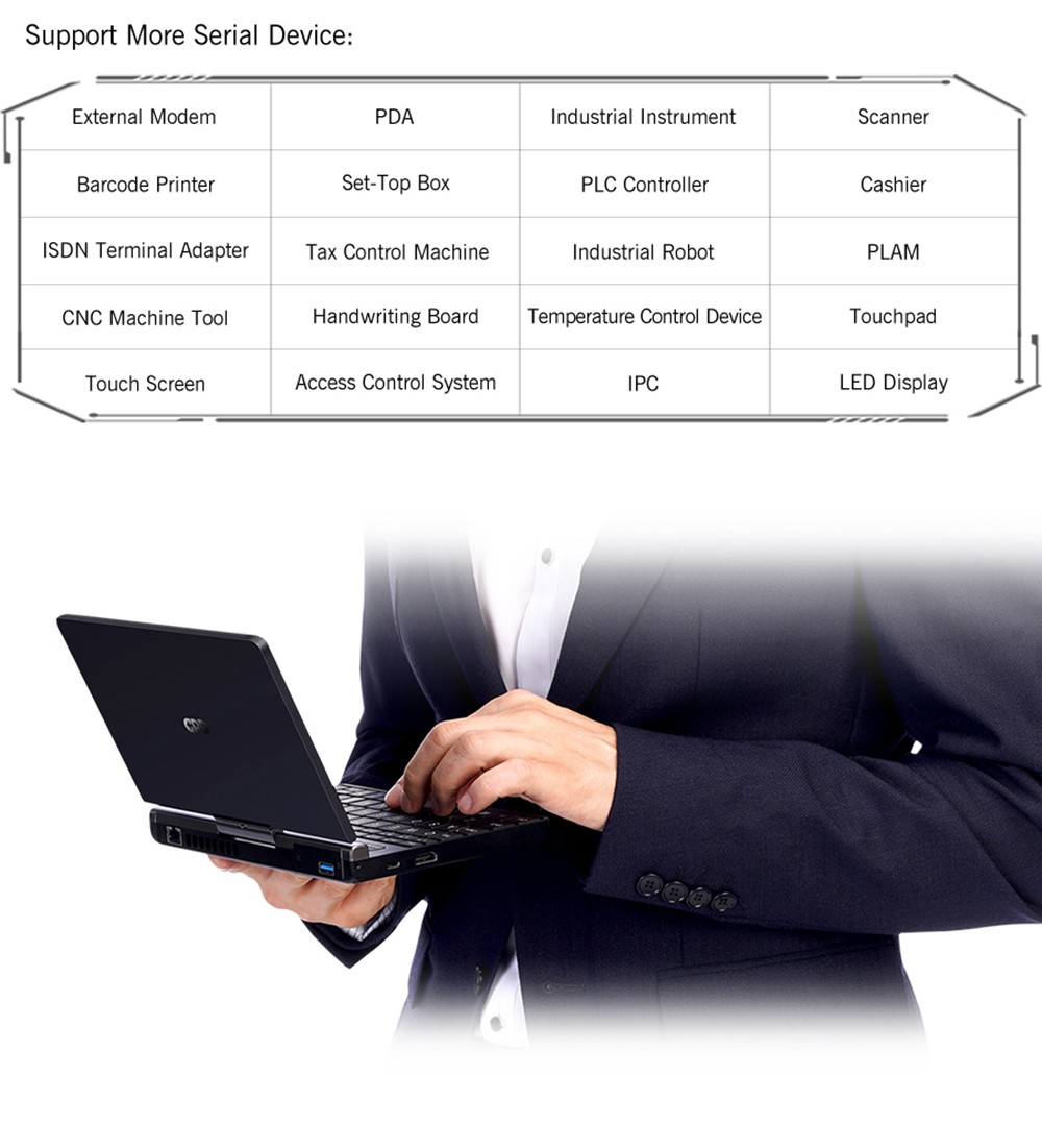 GPD Pocket 3 Handheld Laptop, Intel Core i3-1125G4 4 Core Max 3.7GHz, 8 inch 1920*1200 IPS Screen, 16GB RAM 512GB SSD, WiFi6E Bluetooth5.3, 10000mAh Battery, 1*Thunderbolt 4, 1*HDMI, 3*USB3.2, 1*RJ45
