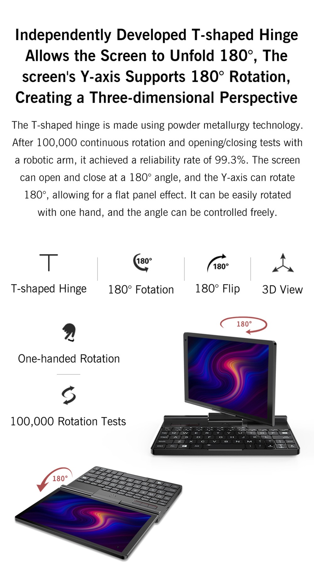 GPD Pocket 3 Handheld Laptop, Intel Core i3-1125G4 4 Core Max 3.7GHz, 8 inch 1920*1200 IPS Screen, 16GB RAM 512GB SSD, WiFi6E Bluetooth5.3, 10000mAh Battery, 1*Thunderbolt 4, 1*HDMI, 3*USB3.2, 1*RJ45